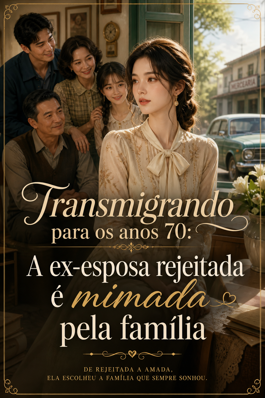 Transmigrando para os anos 70: A ex-esposa rejeitada é mimada pela família
